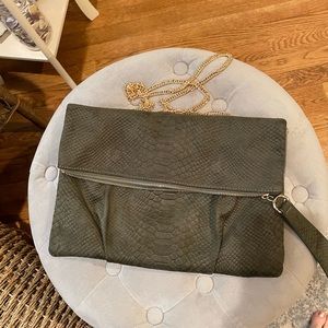 Urban Outfitters moss green clutch shoulder bag